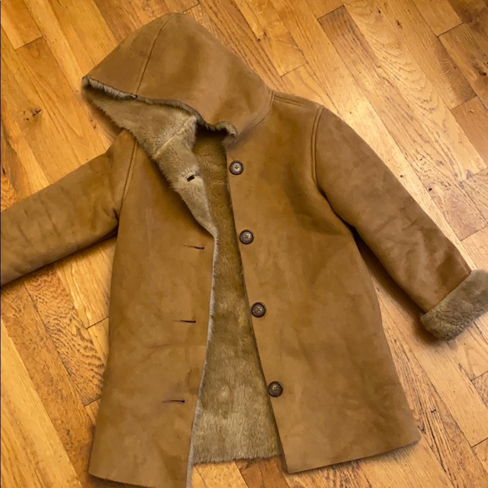 Gap Fur Hooded Coat